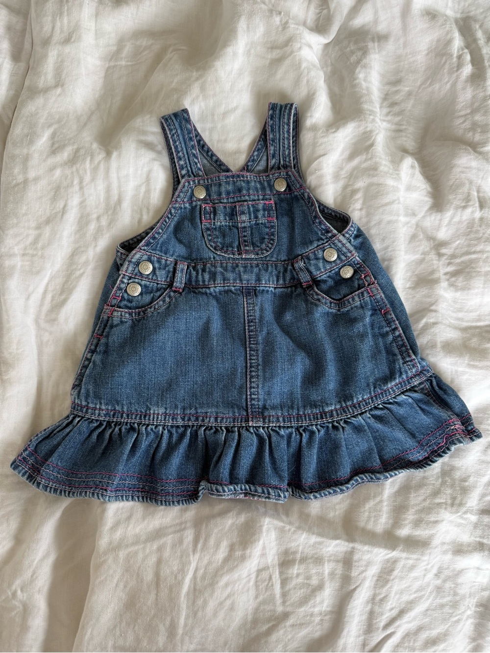 Baby Gap - ruffle denim dress - vintage